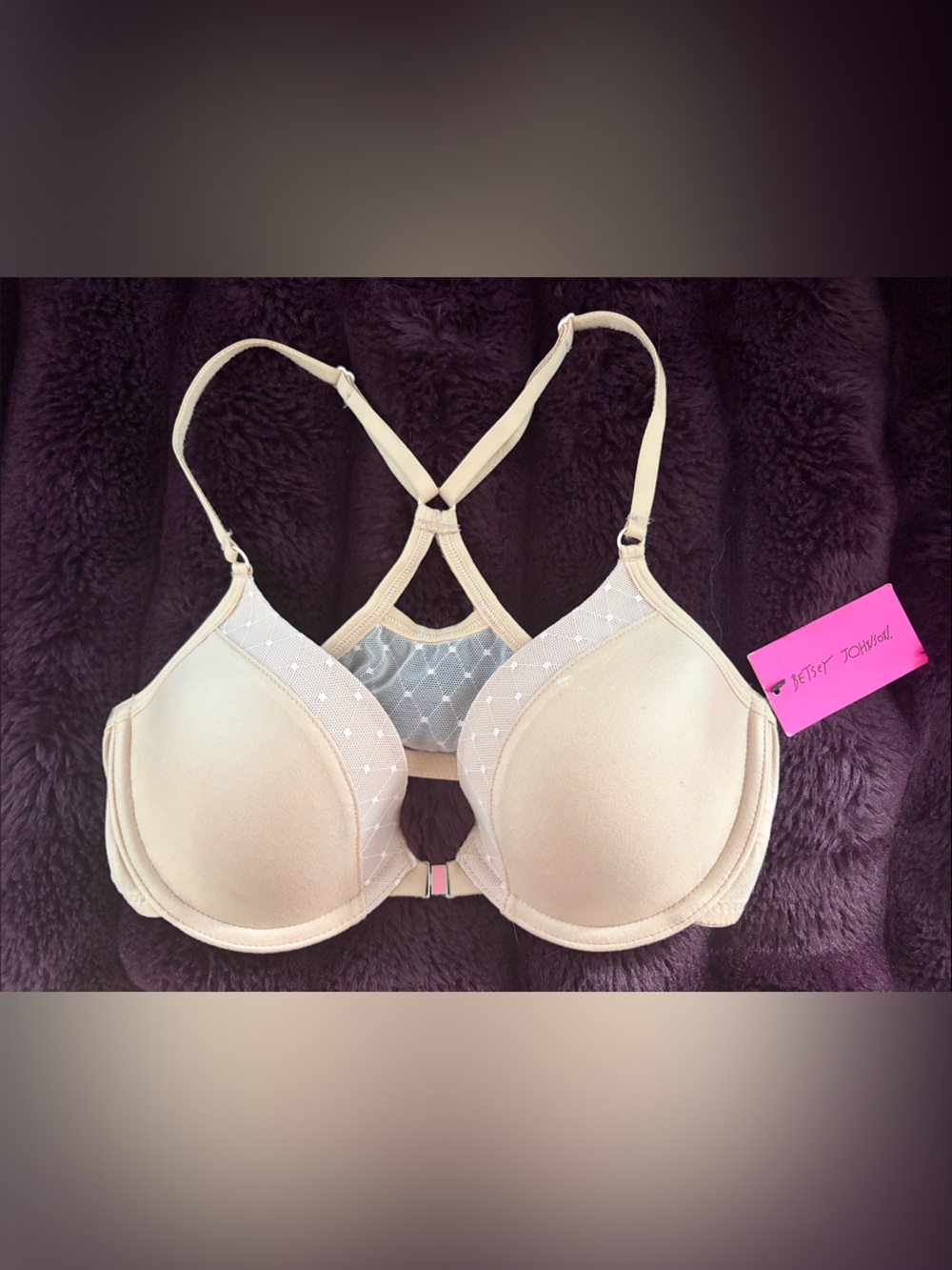 🛍️Betsey Johnson, NWT, Front Close, Racerback Bra, Size 32B🛍️